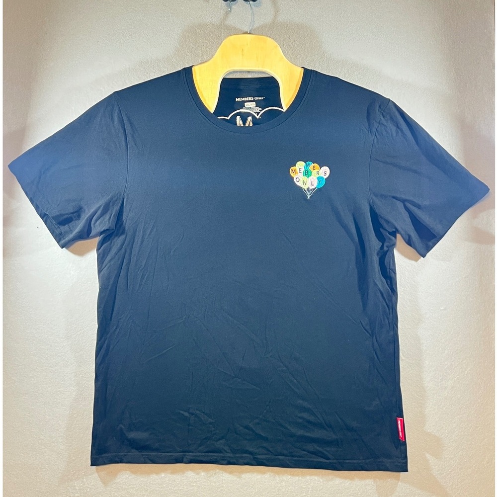 658 | Members Only Balloon Graphic Short Sleeve TShirt Black Mens 3XL Streetwear